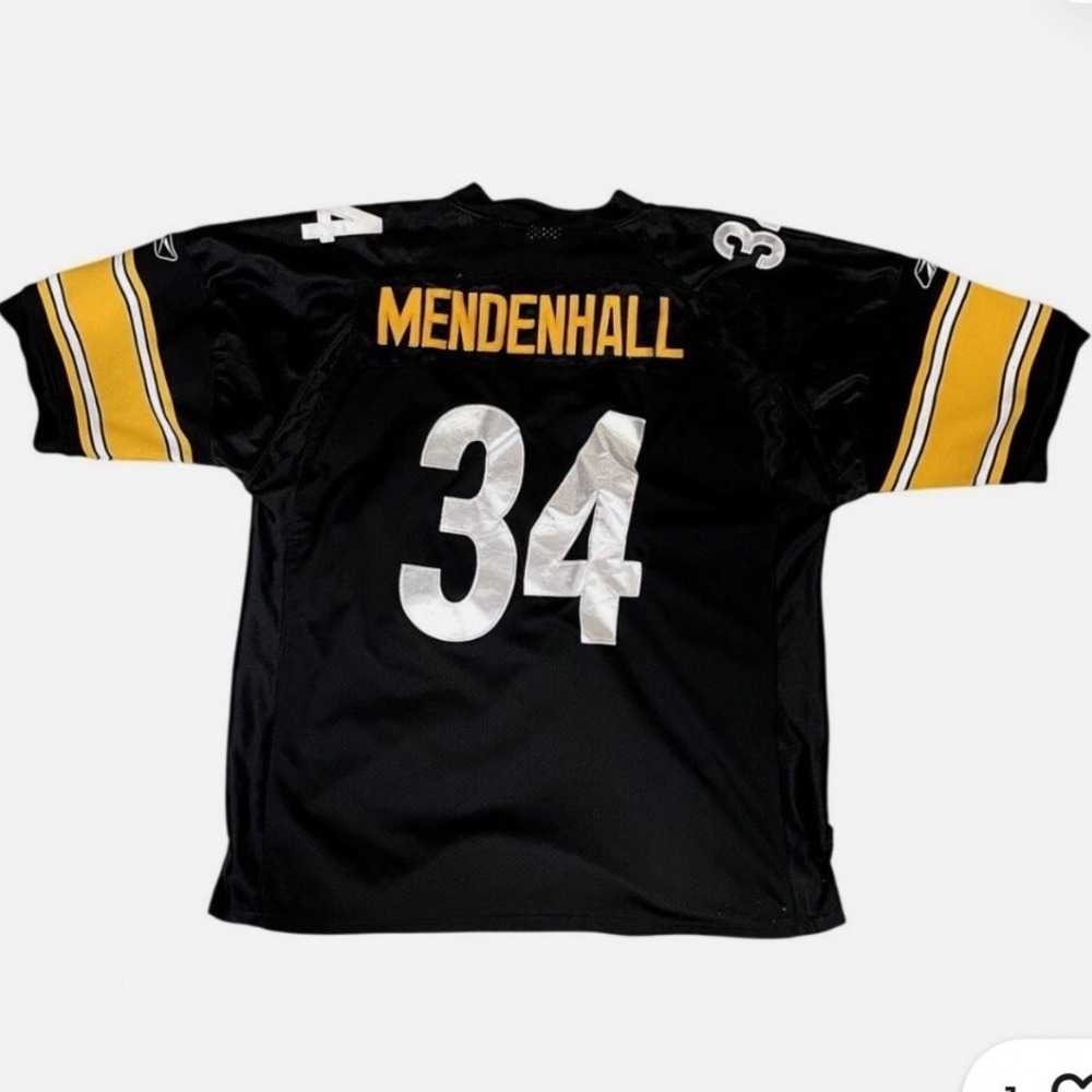 Reebok Pittsburgh Steelers Mendenhall NFL Jersey Black‎ Size 54 New With Tags